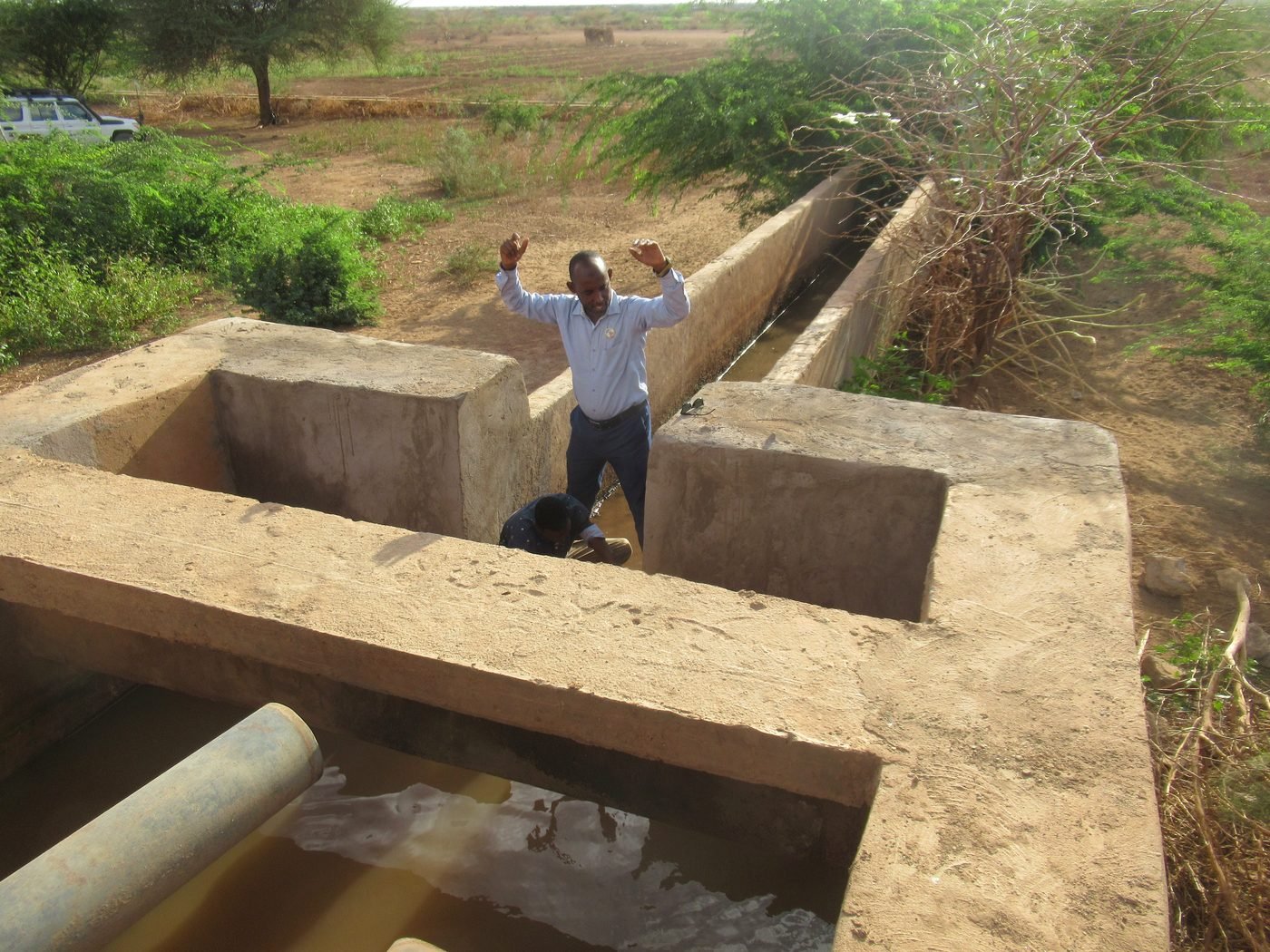 Irrigation infrastructure serving farmland in Dollo Ado Woreda