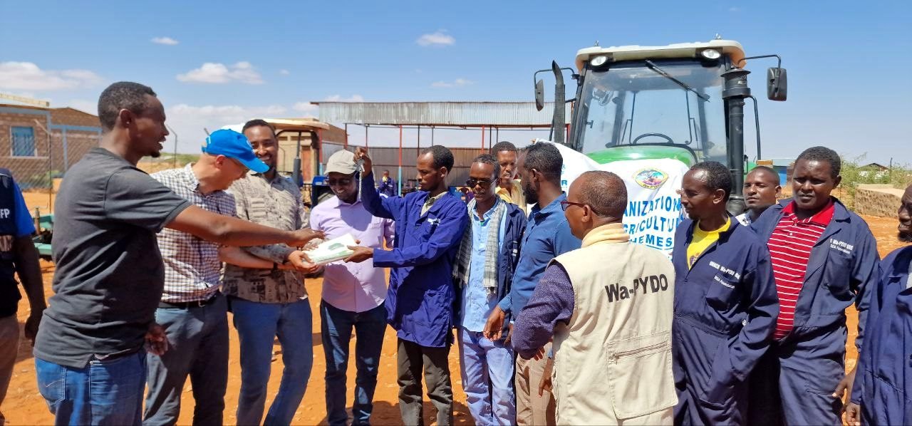 Farm machinery handed over to a Wa-PYDO-supported cooperative, Dollo Ado Woreda